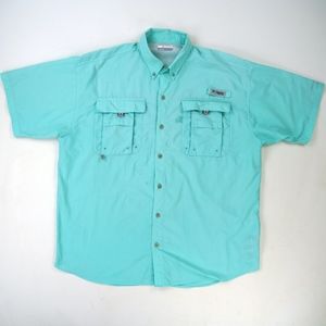 Columbia PFG Shirt Vented Fishing Omni-Shade Mint